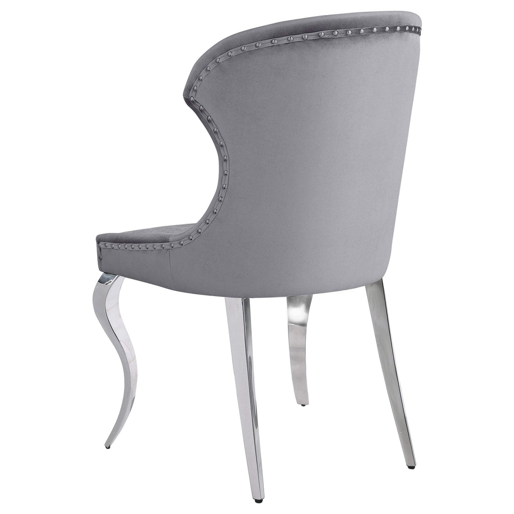 Silla de comedor tapizada Cheyanne gris (juego de 2)