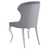 Silla de comedor tapizada Cheyanne gris (juego de 2)