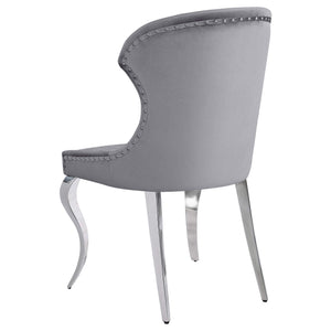 Silla de comedor tapizada Cheyanne gris (juego de 2)