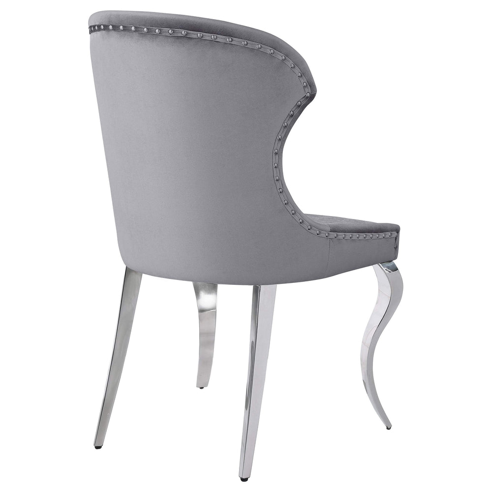 Silla de comedor tapizada Cheyanne gris (juego de 2)
