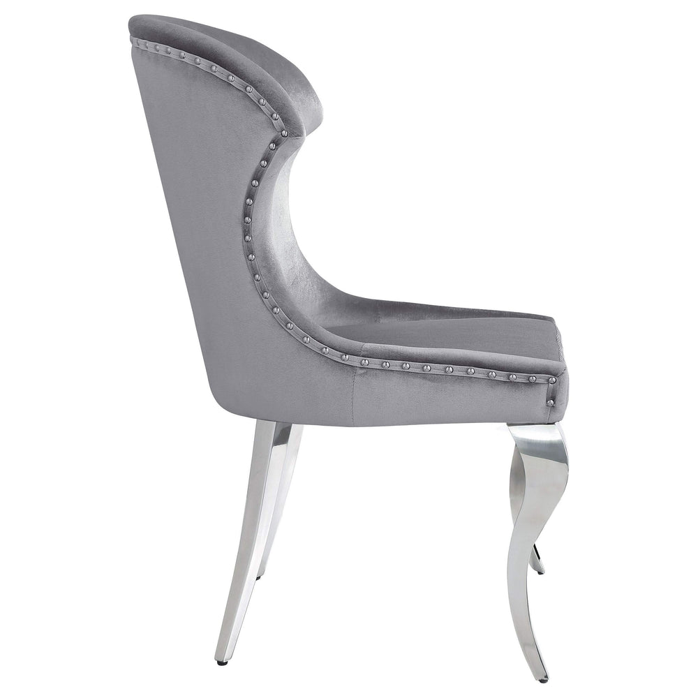 Silla de comedor tapizada Cheyanne gris (juego de 2)