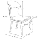 Silla de comedor tapizada Cheyanne gris (juego de 2)