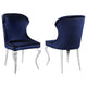 Silla de comedor tapizada Cheyanne azul tinta (juego de 2)