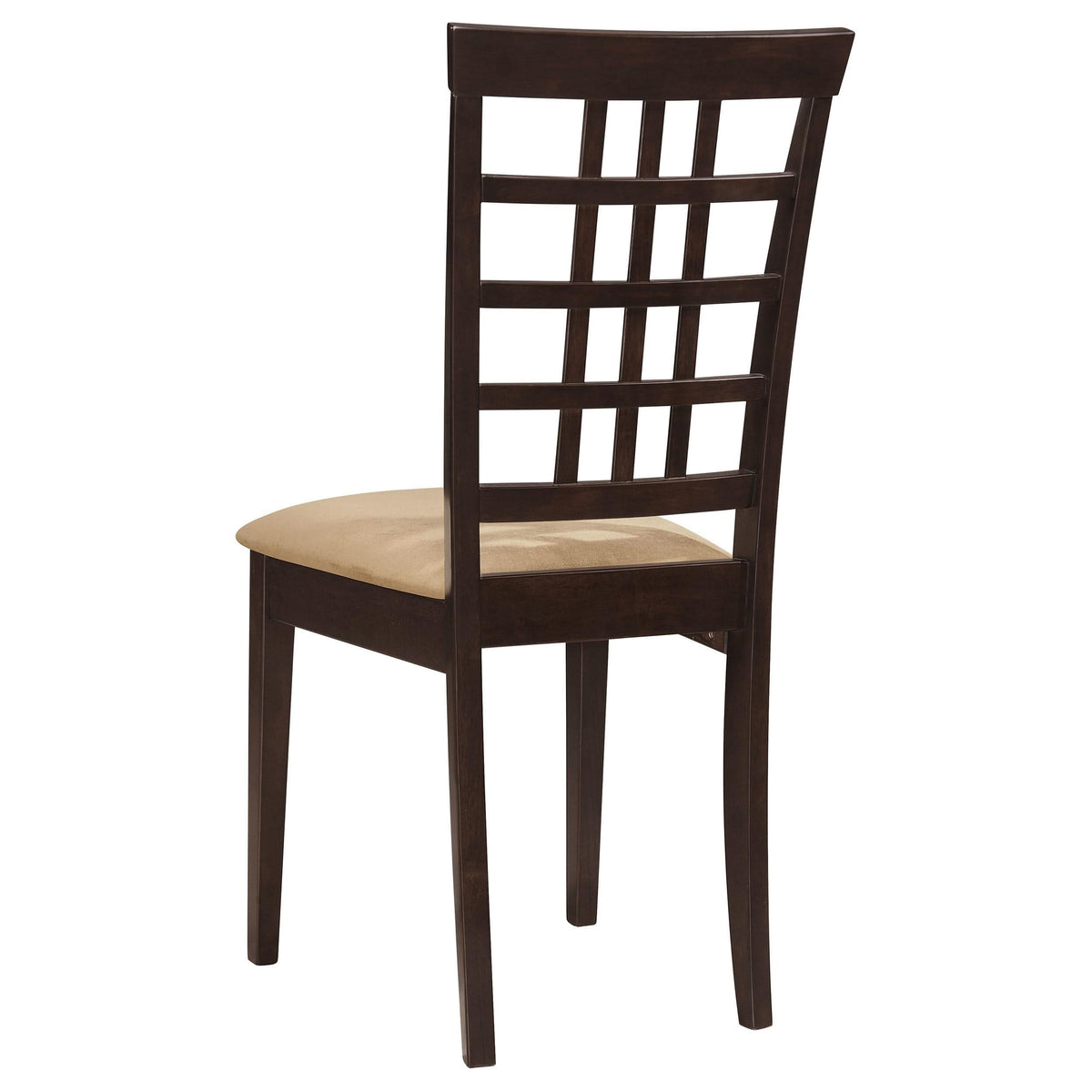 Silla de comedor Kelso con respaldo enrejado, color capuchino (juego de 2)