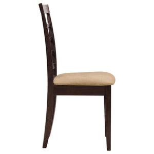Silla de comedor Kelso con respaldo enrejado, color capuchino (juego de 2)