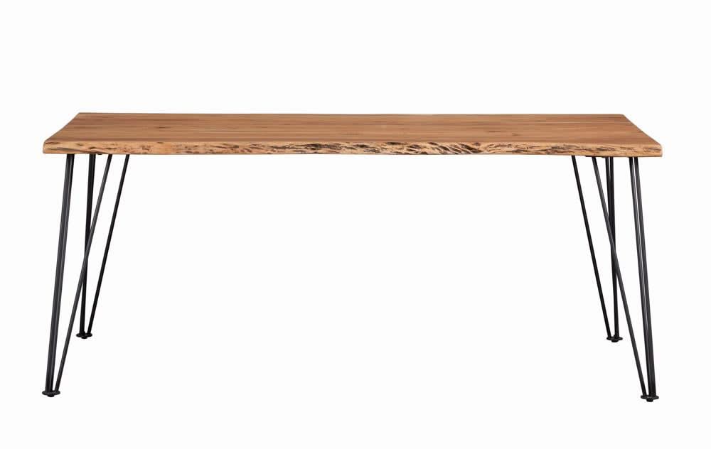 Mesa de comedor Sherman de 71 pulgadas con borde natural de acacia natural