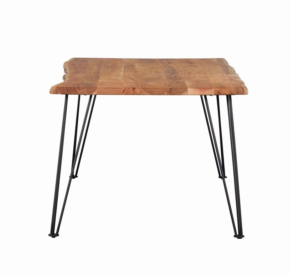 Mesa de comedor Sherman de 71 pulgadas con borde natural de acacia natural