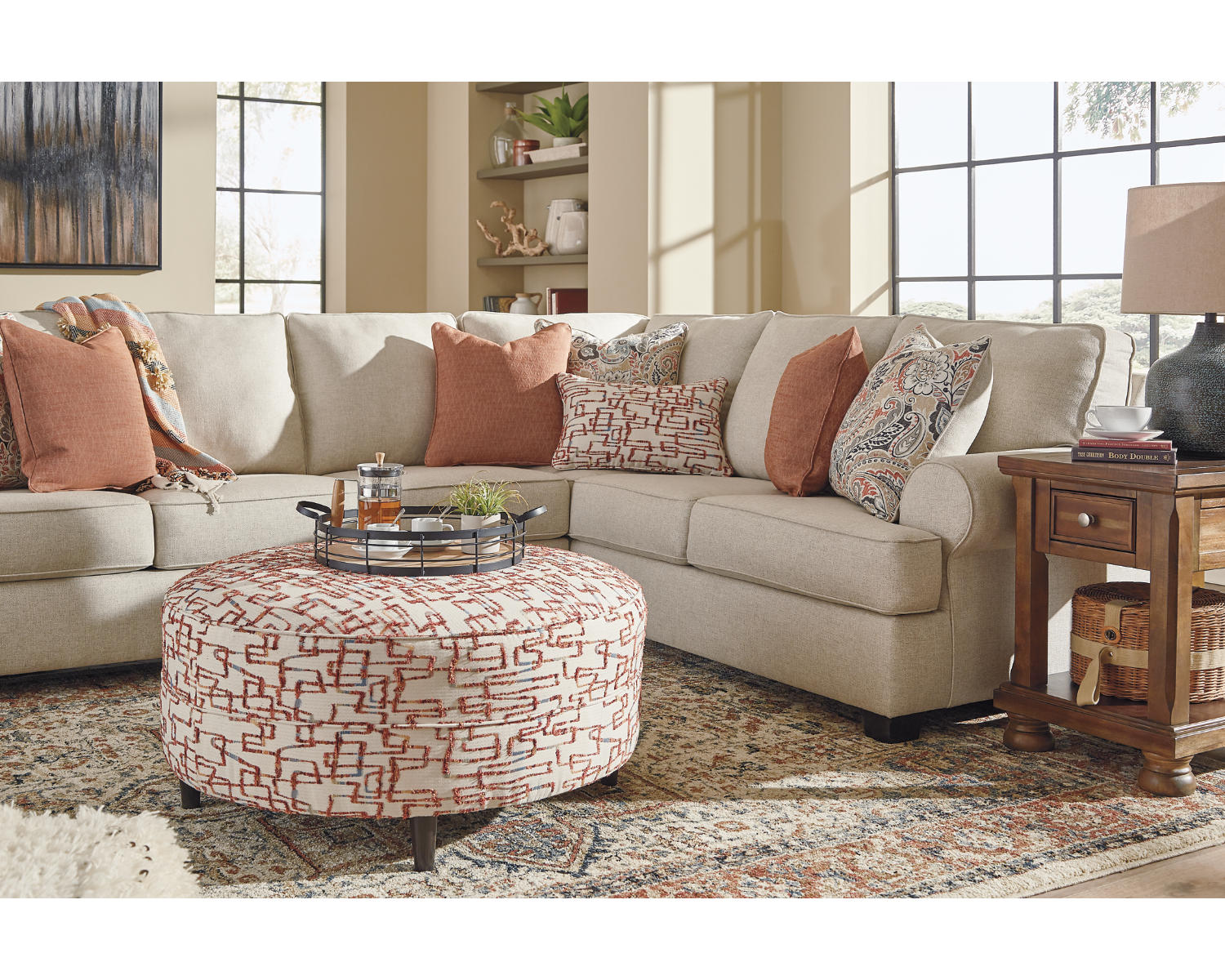 Amici Oversized Accent Ottoman