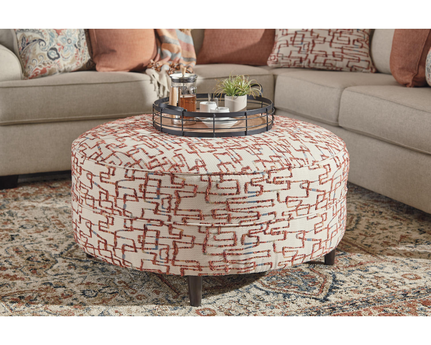 Amici 3-Piece Sectional with Ottoman