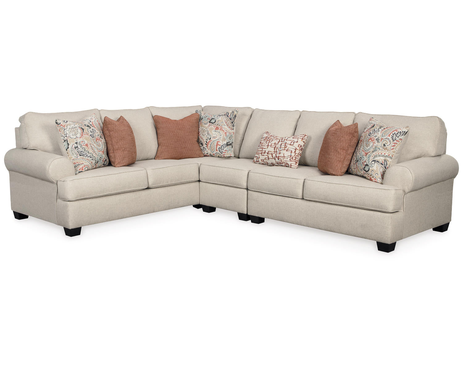 Amici 3-Piece Sectional with Ottoman