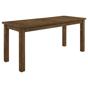 Mesa de comedor Coleman de 84 pulgadas de altura de mostrador en marrón dorado