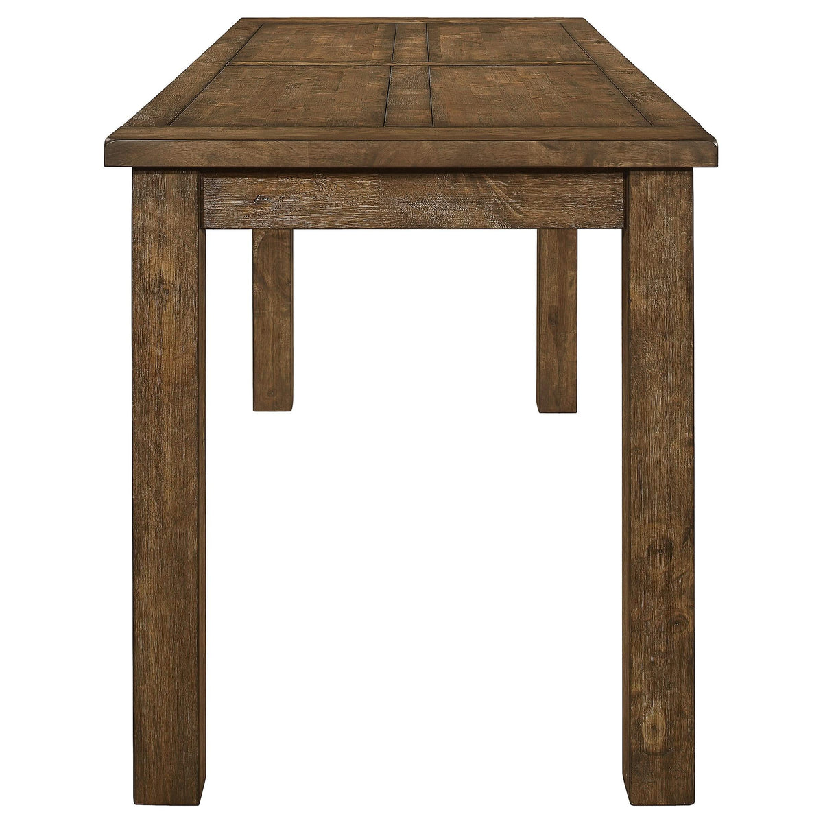 Mesa de comedor Coleman de 84 pulgadas de altura de mostrador en marrón dorado