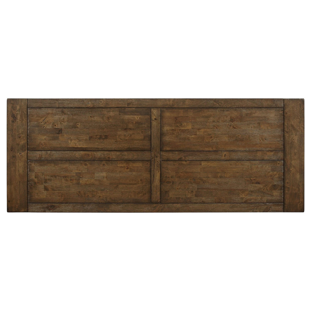 Mesa de comedor Coleman de 84 pulgadas de altura de mostrador en marrón dorado