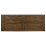 Mesa de comedor Coleman de 84 pulgadas de altura de mostrador en marrón dorado