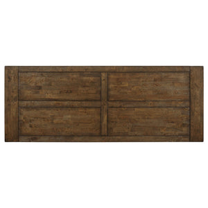 Mesa de comedor Coleman de 84 pulgadas de altura de mostrador en marrón dorado