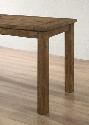 Mesa de comedor Coleman de 84 pulgadas de altura de mostrador en marrón dorado