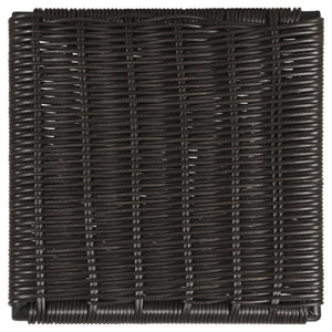 Silla de mostrador Mckinley de metal y ratán sintético marrón (juego de 2)