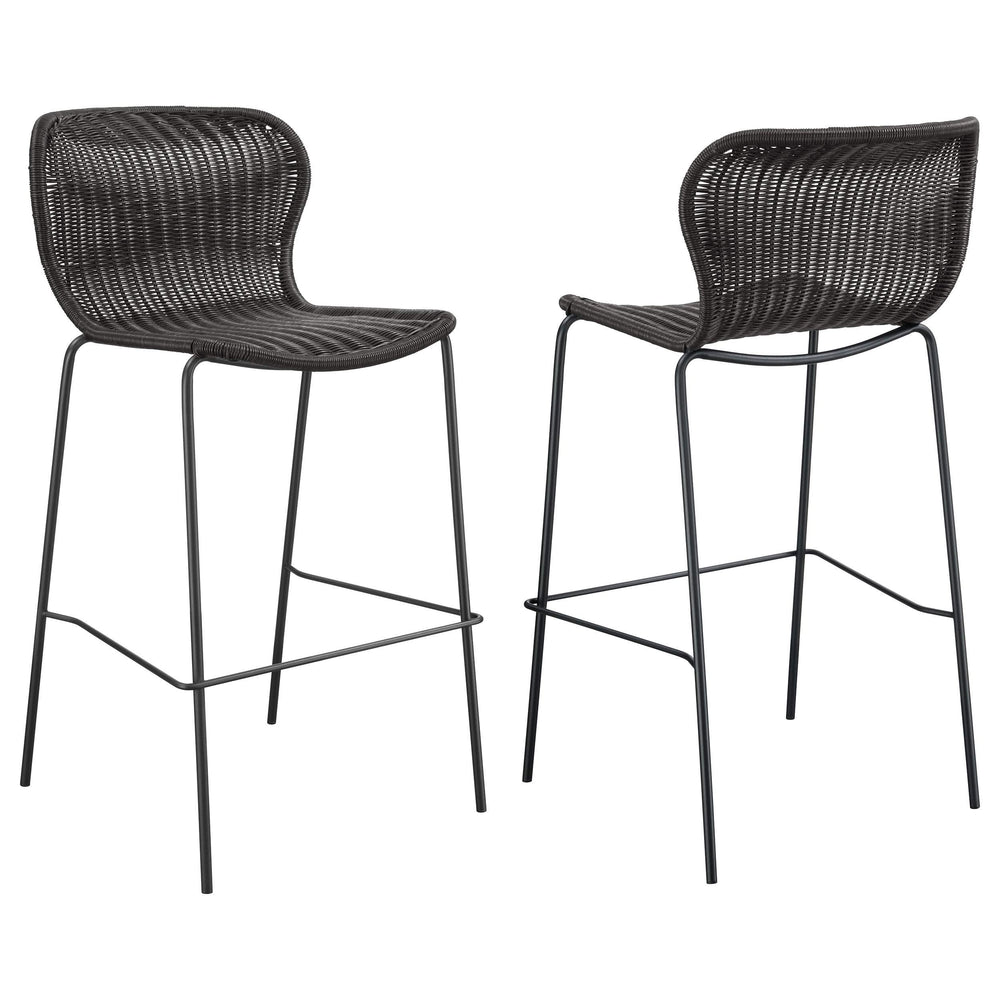 Silla de bar McKinley de ratán sintético marrón (juego de 2)