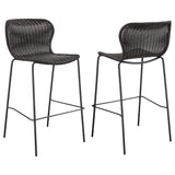 Silla de bar McKinley de ratán sintético marrón (juego de 2)
