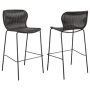 Silla de bar McKinley de ratán sintético marrón (juego de 2)