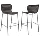 Silla de bar McKinley de ratán sintético marrón (juego de 2)