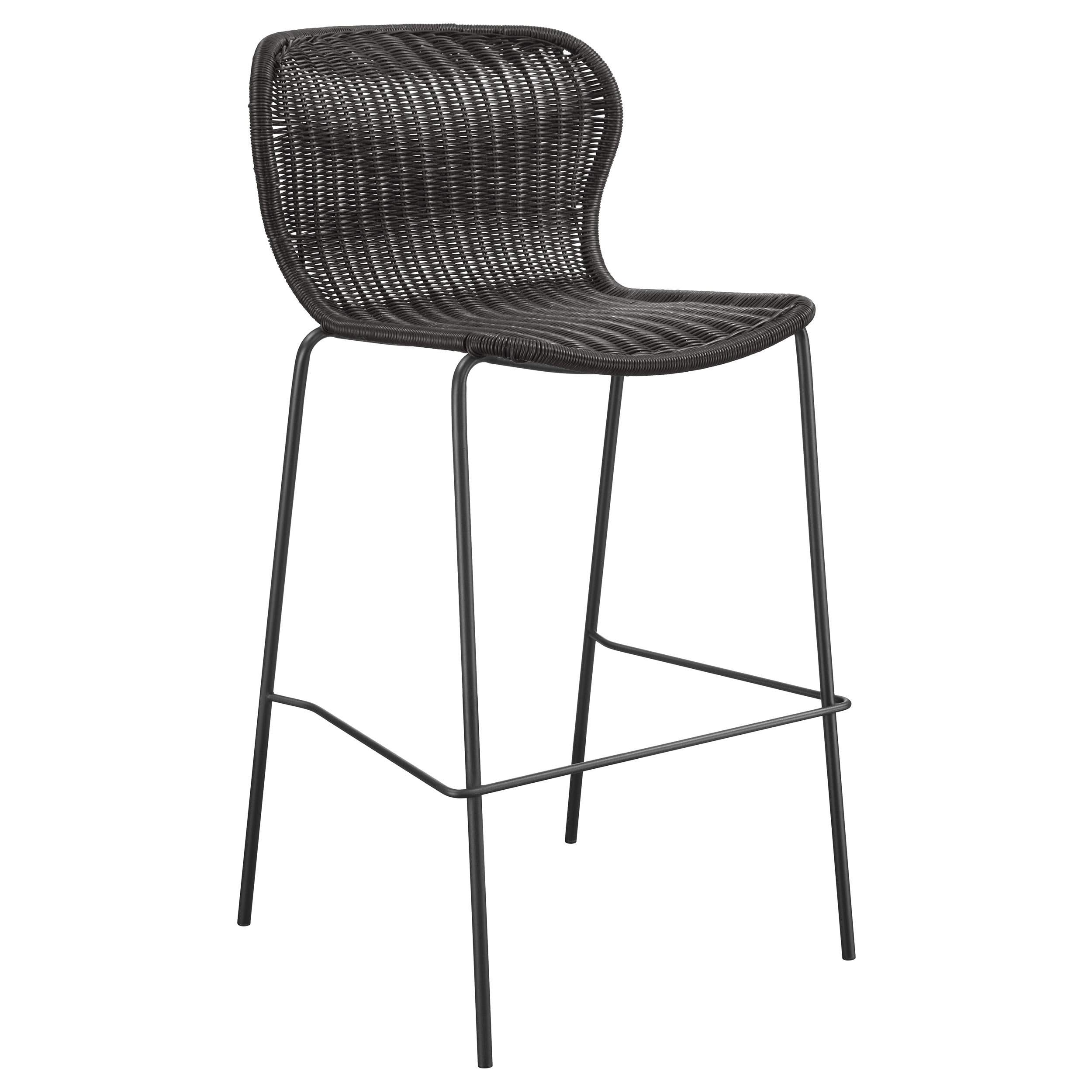 Silla de bar McKinley de ratán sintético marrón (juego de 2)