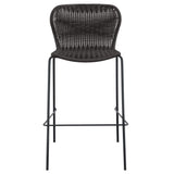 Silla de bar McKinley de ratán sintético marrón (juego de 2)