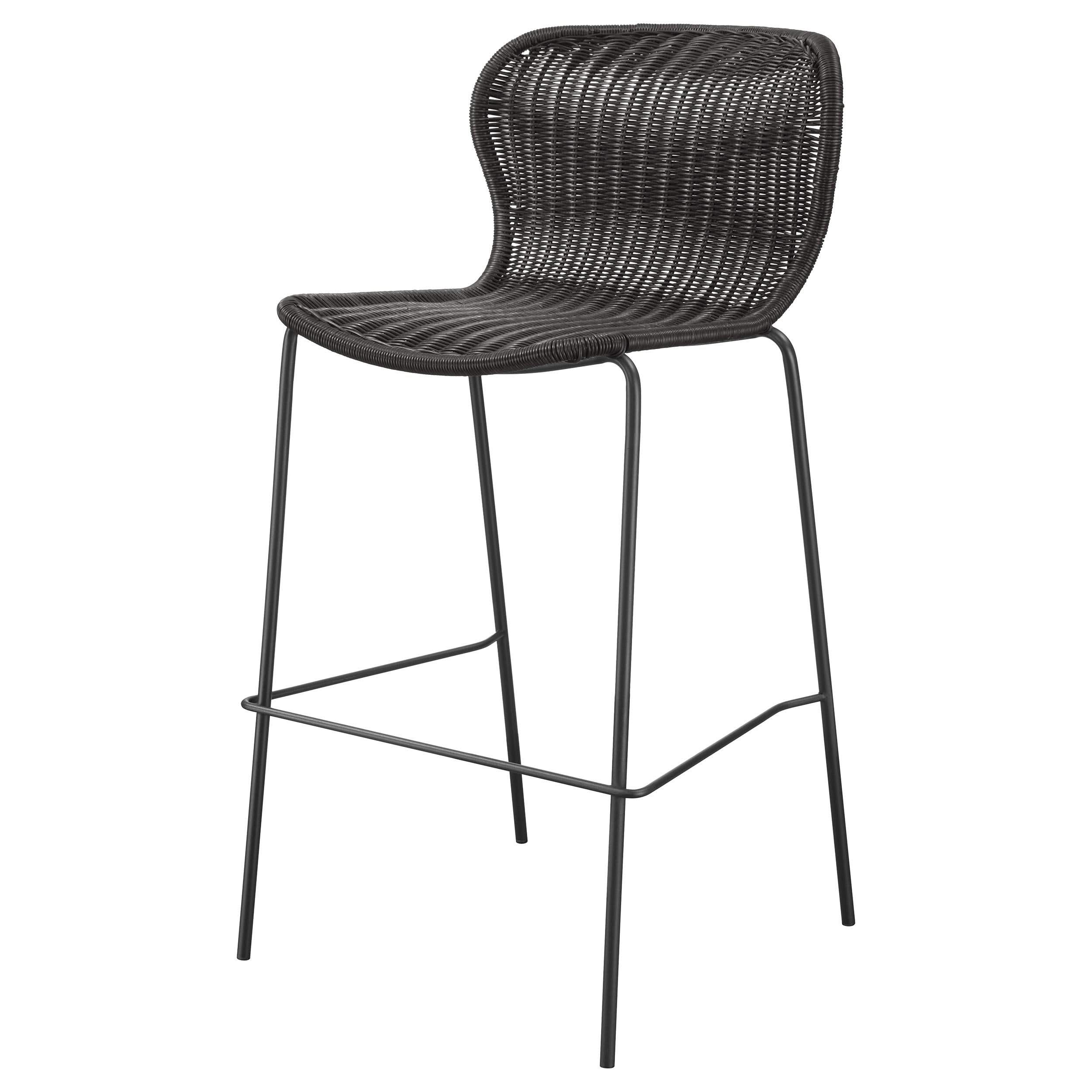 Silla de bar McKinley de ratán sintético marrón (juego de 2)