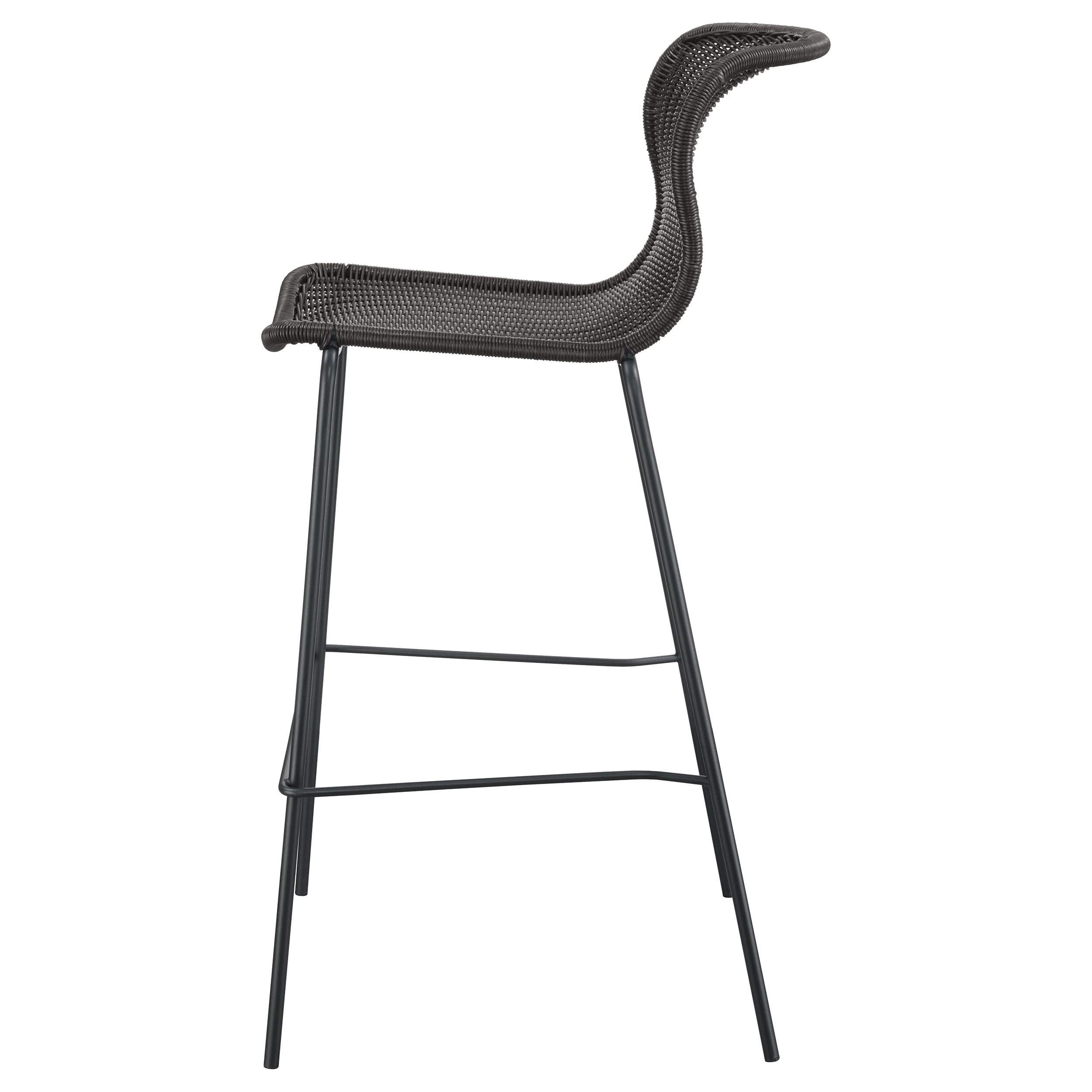 Silla de bar McKinley de ratán sintético marrón (juego de 2)
