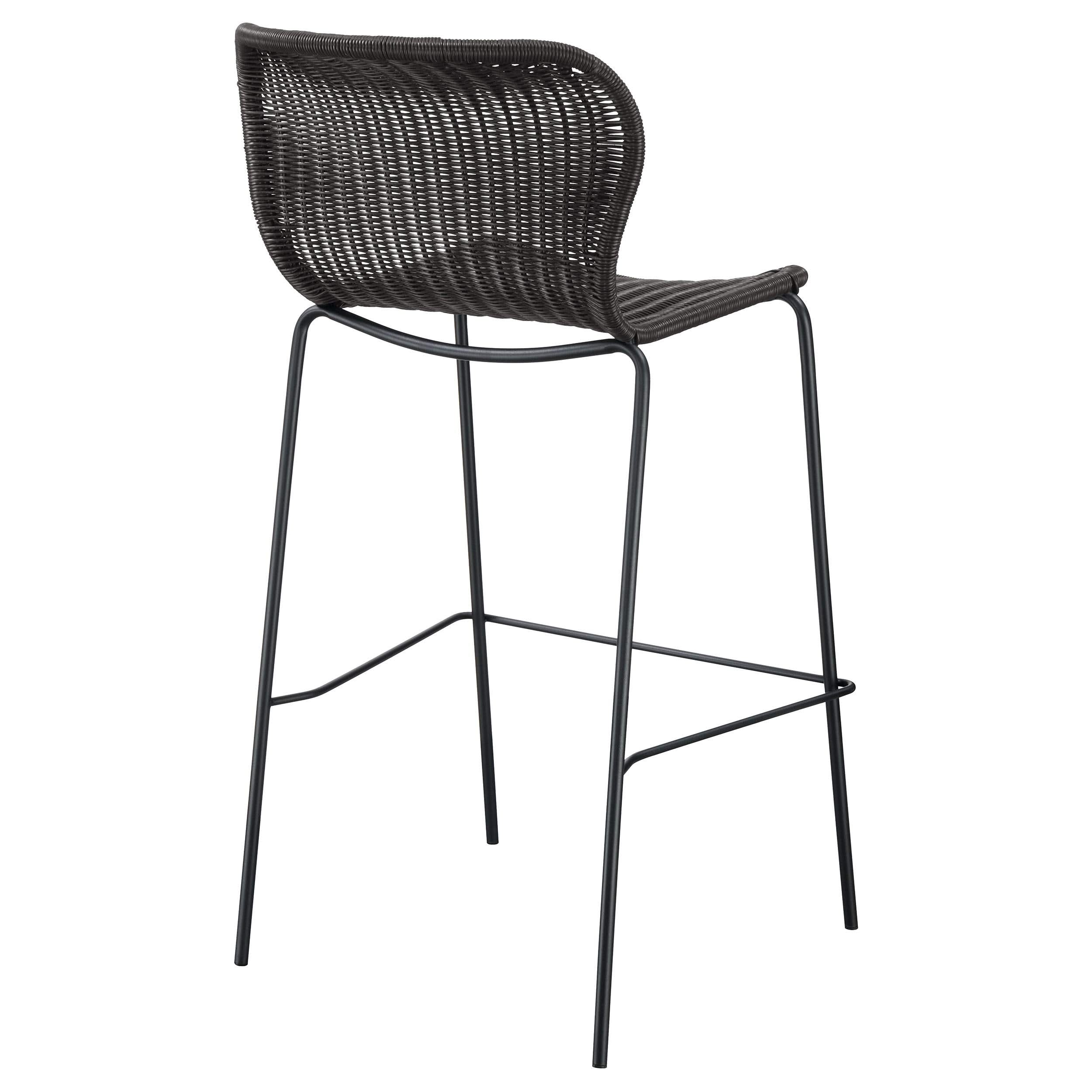 Silla de bar McKinley de ratán sintético marrón (juego de 2)