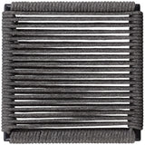 Silla de mostrador de metal Jerome con cuerda tejida, color carbón (juego de 2)