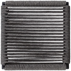 Silla de mostrador de metal Jerome con cuerda tejida, color carbón (juego de 2)