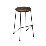 Floyd Bar Height Stool Saddle and Dark Gunmetal