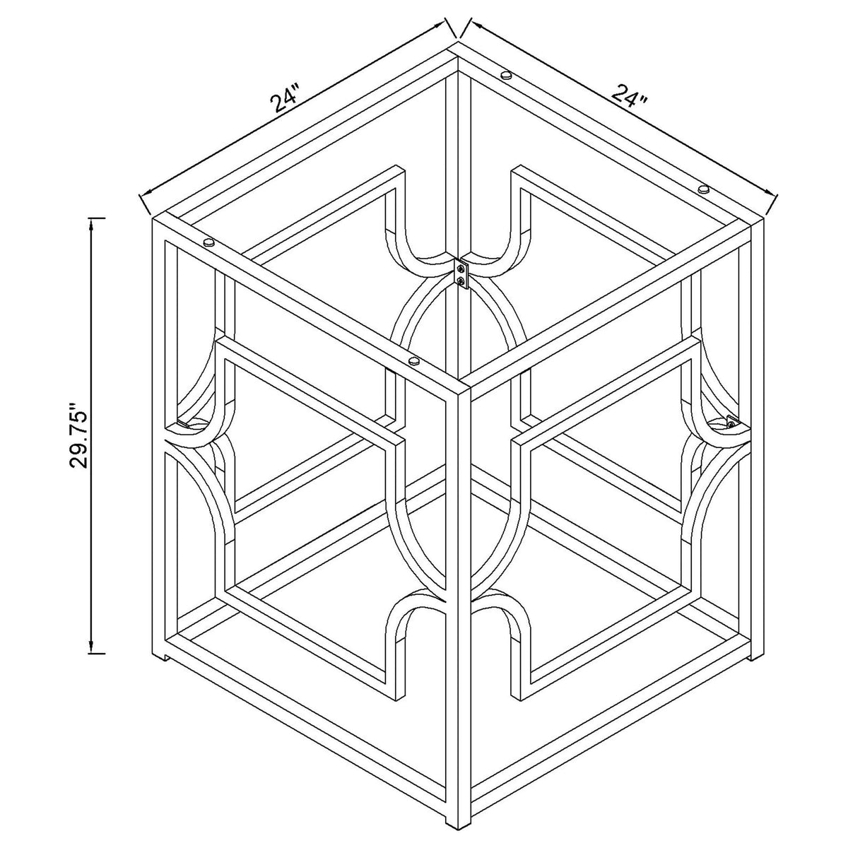 Mesa de comedor cuadrada de metal Starlight con base de latón