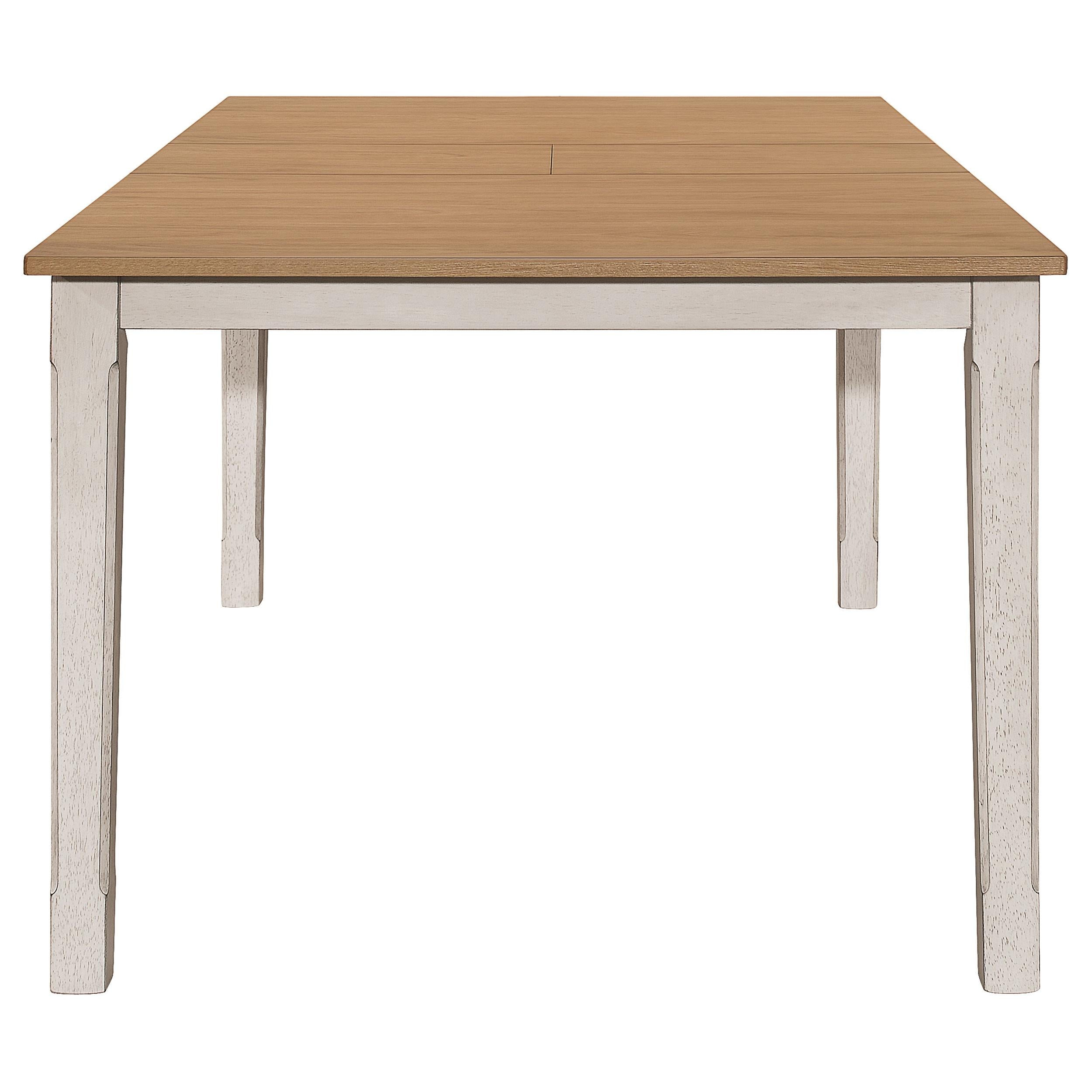 Kirby 71-inch Extension Leaf Dining Table Rustic Off White
