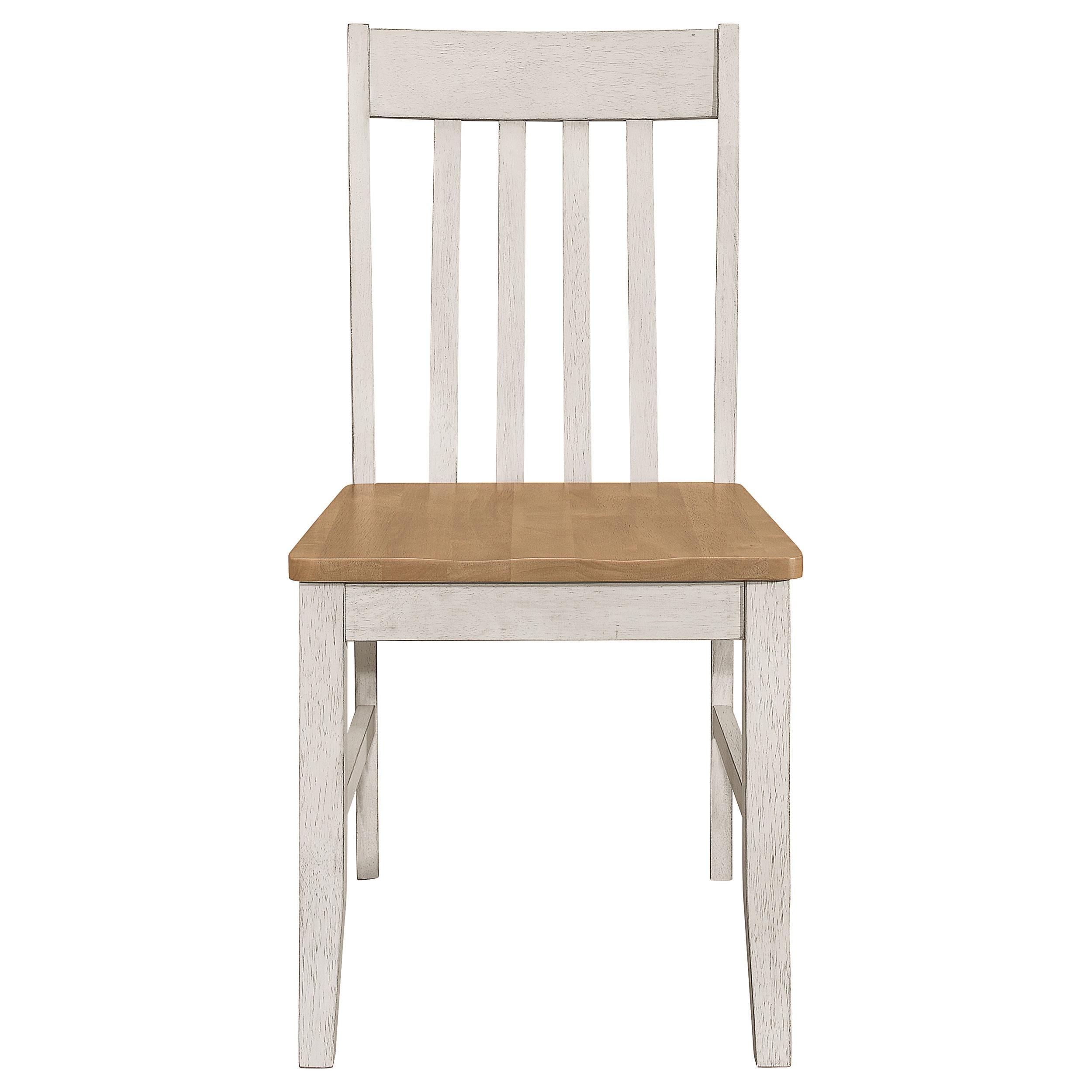 Kirby Wood Dining Side Chair Rustic Off White (Set of 2)