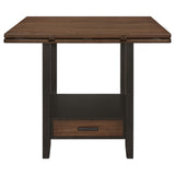 Sanford 60-inch Extension Leaf Counter Dining Table Espresso