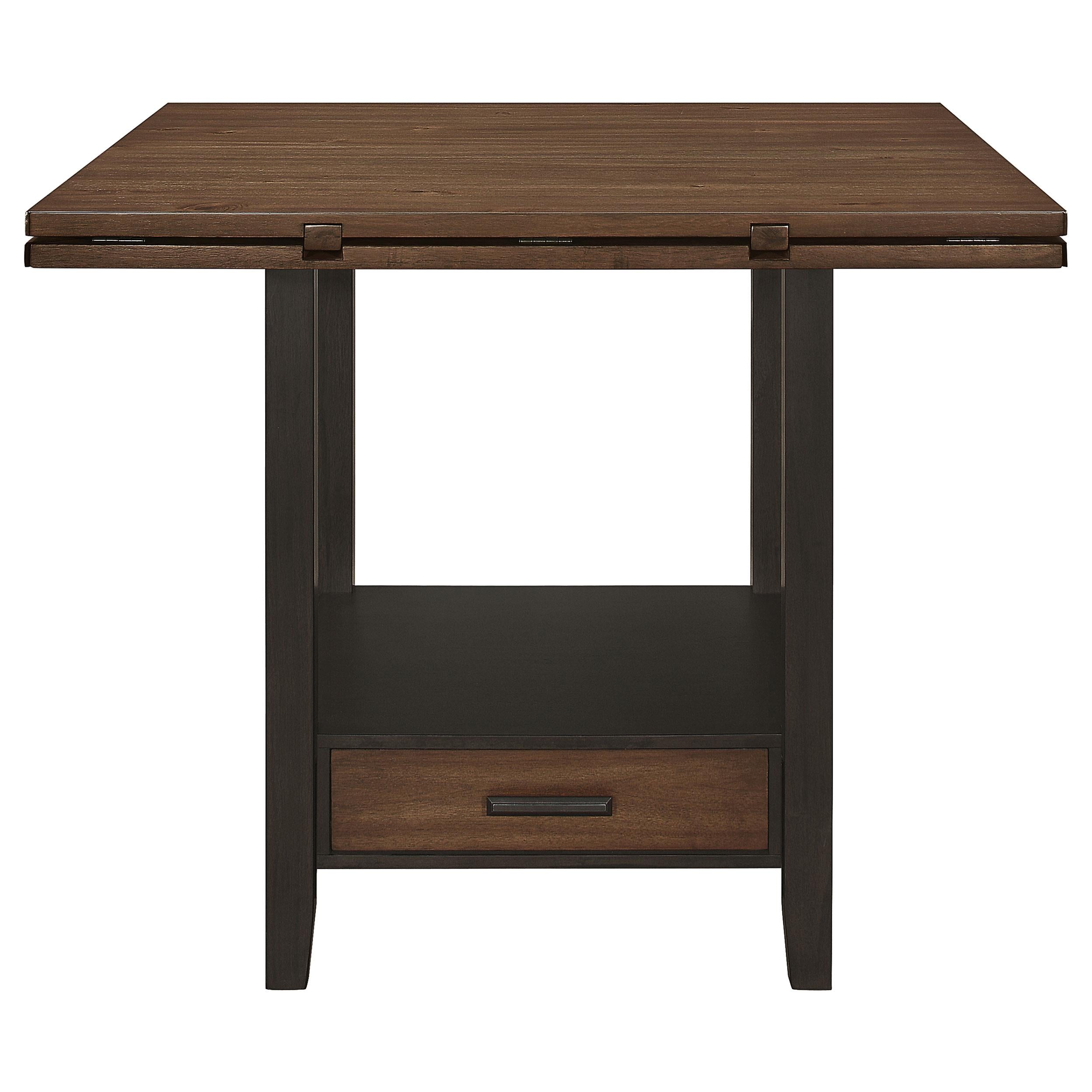 Sanford 60-inch Extension Leaf Counter Dining Table Espresso