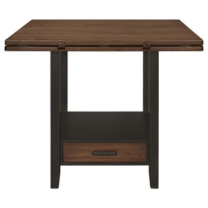 Sanford 60-inch Extension Leaf Counter Dining Table Espresso
