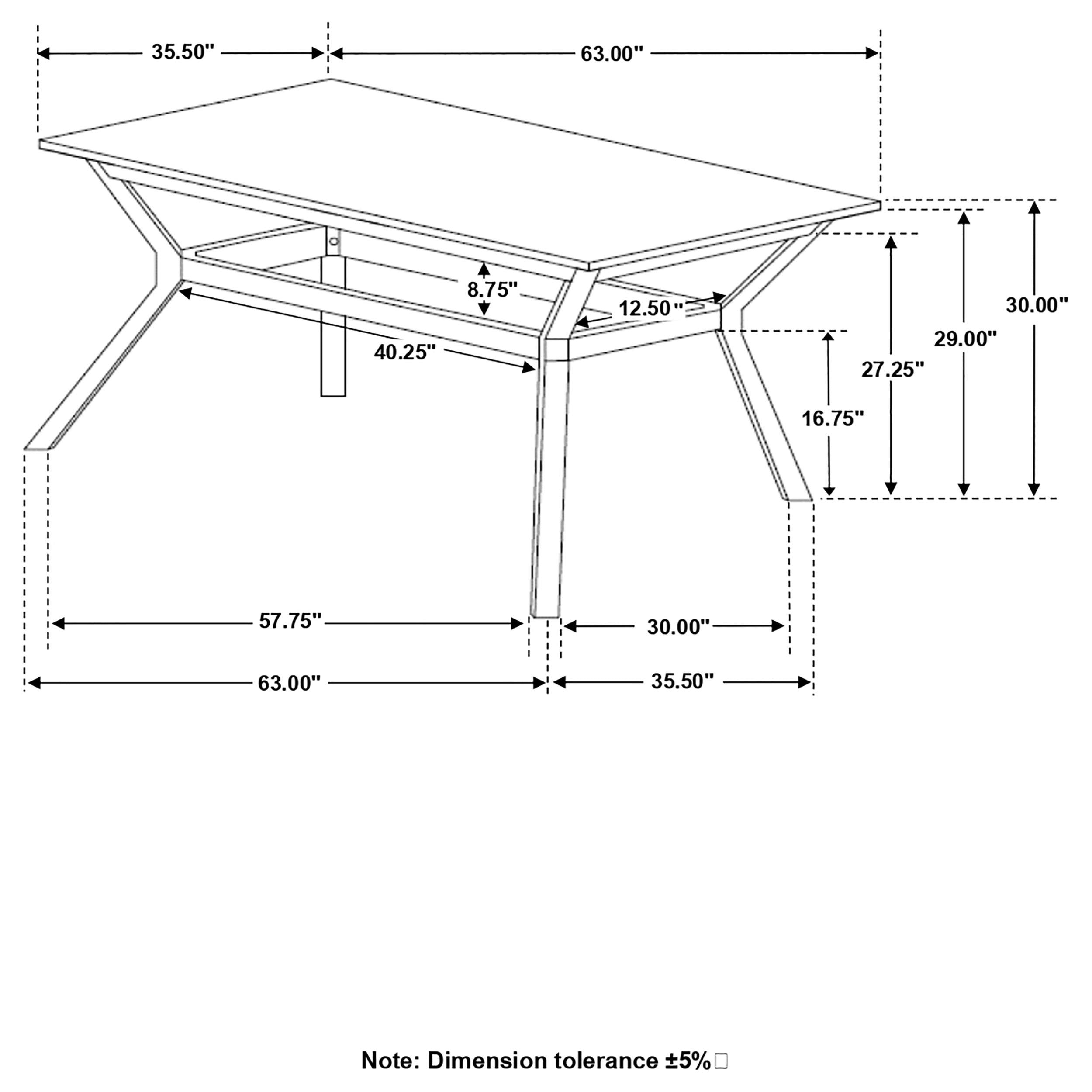 Parkersburg Rectangular 63-inch Dining Table Paladina Grey