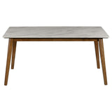 Everett 5-piece Rectangular Dining Table Set Natural Walnut