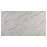 Everett Rectangular 63-inch Faux Marble Dining Table White