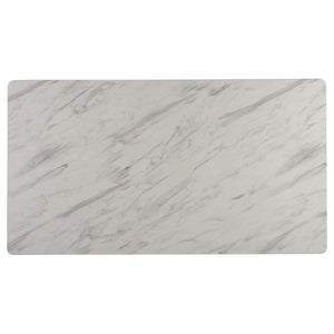 Everett Rectangular 63-inch Faux Marble Dining Table White