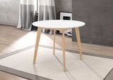 Mesa de comedor redonda Breckenridge de 40 pulgadas en blanco mate