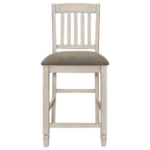Juego de comedor Sarasota de 5 piezas con hojas abatibles, color crema rústico