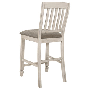 Juego de comedor Sarasota de 5 piezas con hojas abatibles, color crema rústico