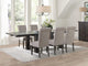 Juego de mesa de comedor Calandra de 7 piezas con hojas extensibles en beige