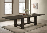Mesa de comedor Calandra de 121 pulgadas con hojas extensibles, estilo vintage Java