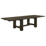 Mesa de comedor Calandra de 121 pulgadas con hojas extensibles, estilo vintage Java