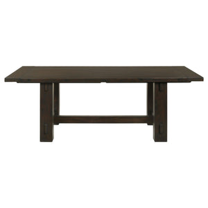 Mesa de comedor Calandra de 121 pulgadas con hojas extensibles, estilo vintage Java